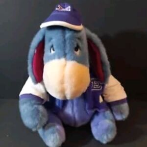 Disney Store Eeyore Lettermen Jacket With Cap Plush Stuffed Animal  Vintage 12”